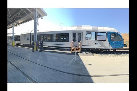 Stadler GTW 2/6 diesel multiple-unit for the East Contra Costa BART Extension Project.